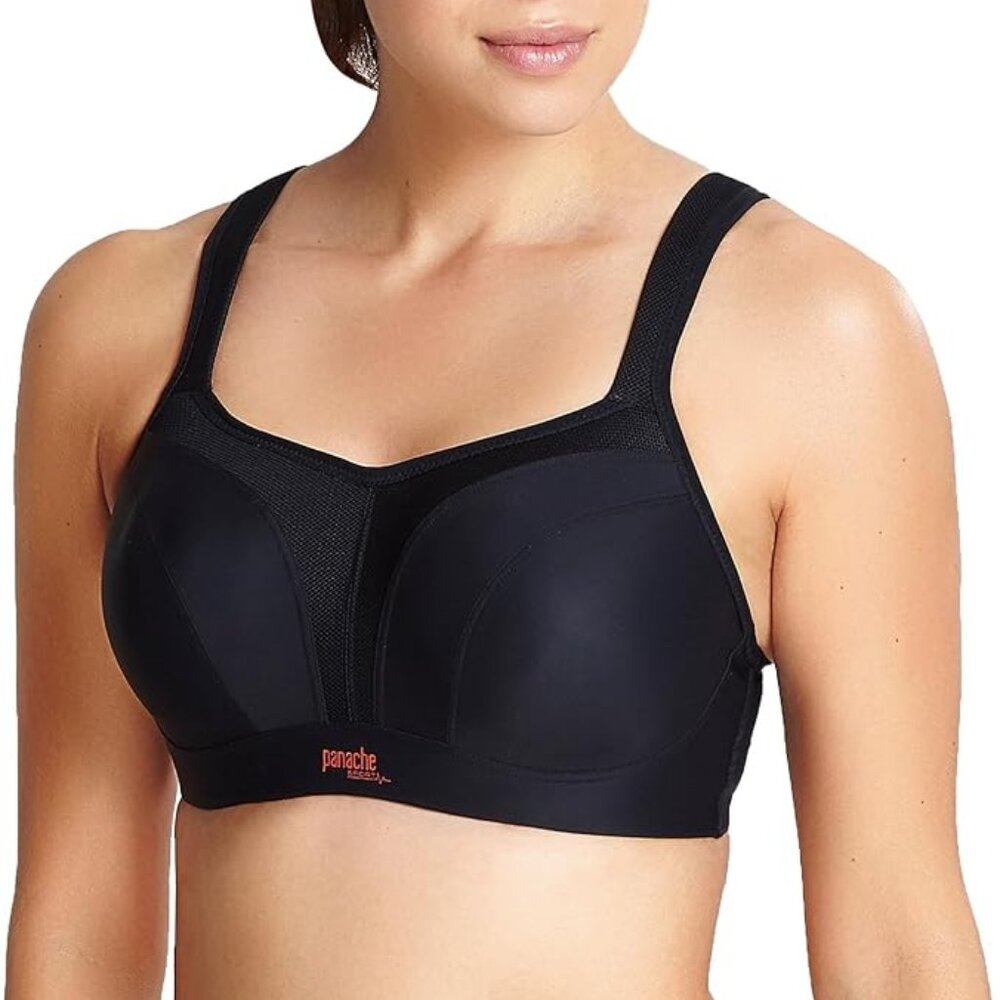 Panache Women's High Impact Underwire Sports Bra - Black, 32DD (30E)